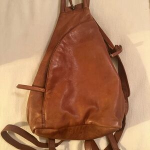 Brown Leather Women’s Backpack
